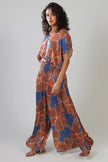 Traffic People Full Bloom Aurora Wide Leg Trousers Blue