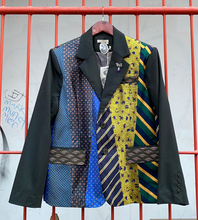 Load image into Gallery viewer, Circular by Maud Alice Dainty Blue Collar Jacket Vintage Ties
