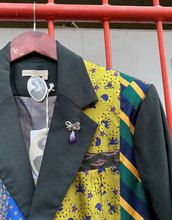 Load image into Gallery viewer, Circular by Maud Alice Dainty Blue Collar Jacket Vintage Ties
