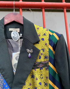 Circular by Maud Alice Dainty Blue Collar Jacket Vintage Ties