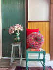 Anna Chandler Round Velvet Cushion Crochet