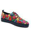 Django & Juliette Hydee Sneakers Navy/ Bright Floral Fabric