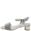 Django & Juliette Hanita Metallic Heels Argento Leather