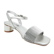 Django & Juliette Hanita Metallic Heels Argento Leather
