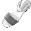 Django & Juliette Hanita Metallic Heels Argento Leather