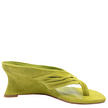Mollini Febbe Wedge Heel Sandals Matcha Suede