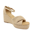 Django & Juliette Cotton Wedge Heels Ivory Natural Raffia