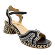 Gaimo Dane Espadrille Sandals Natural/ Black Raffia