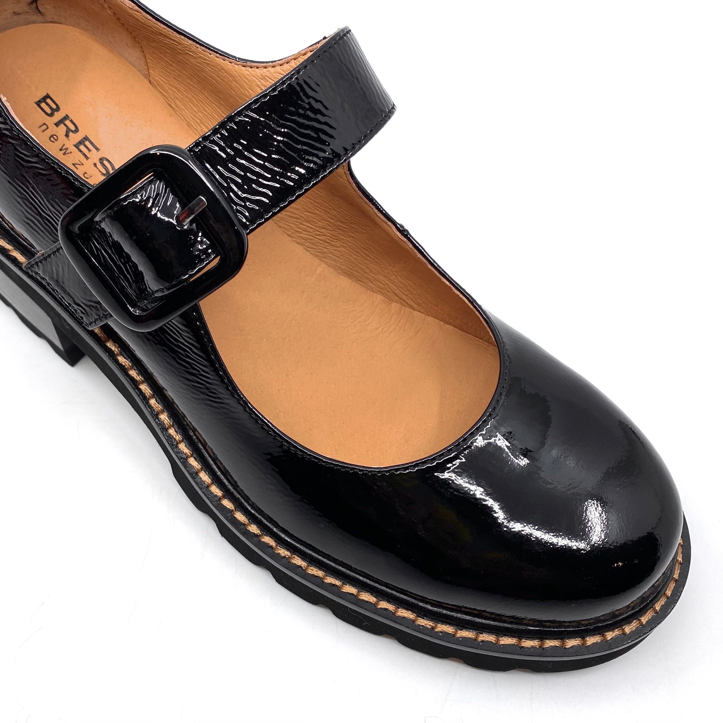 Bresley Dandy Black Wrinkle Patent