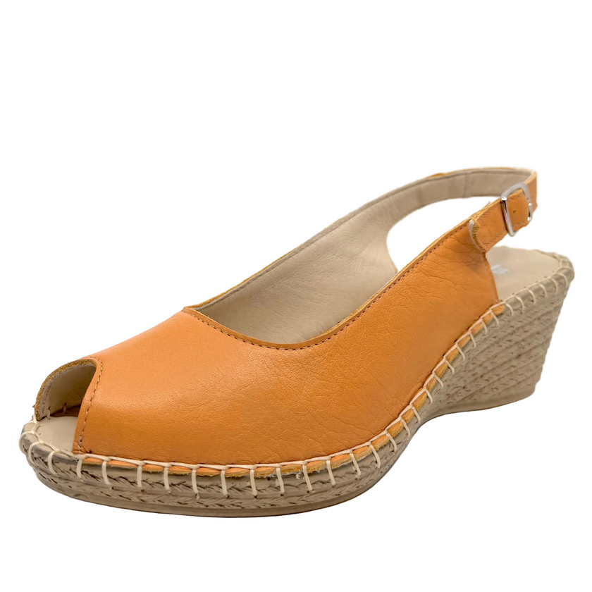 Sala Verese Classic Wedge Espadrilles Arancio Orange