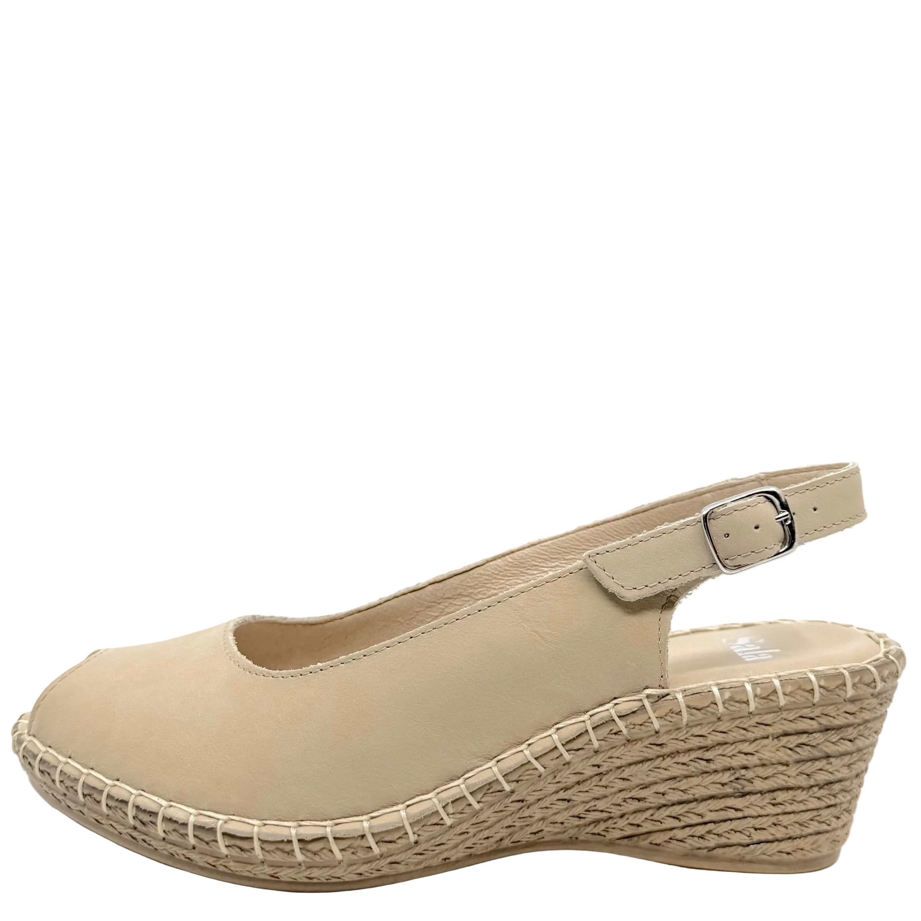 Sala Verese Classic Wedge Espadrilles Cappucino