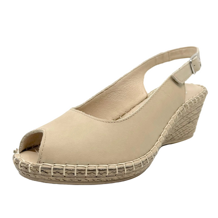 Sala Verese Classic Wedge Espadrilles Cappucino