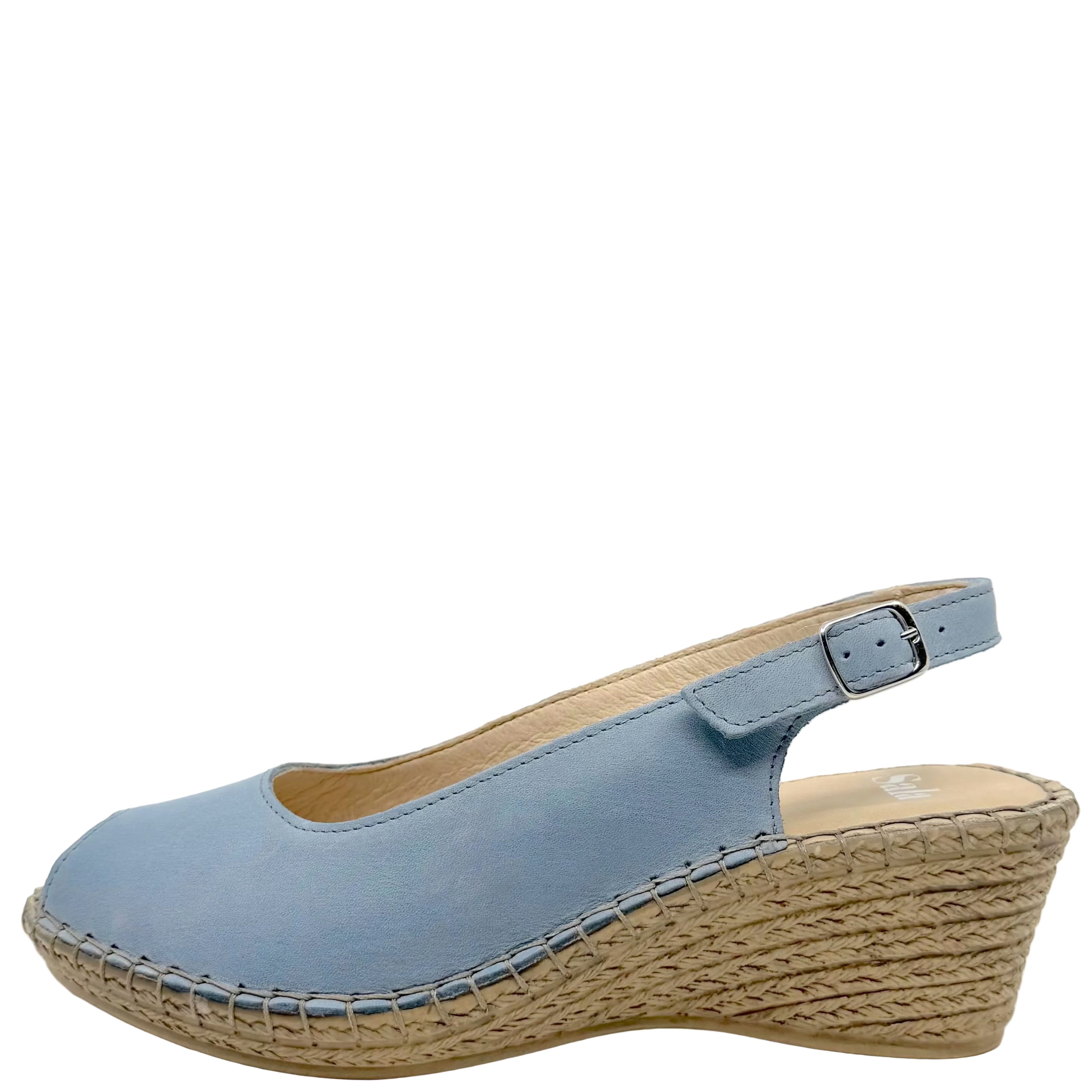 Sala Verese Classic Wedge Espadrilles Cielo Blue