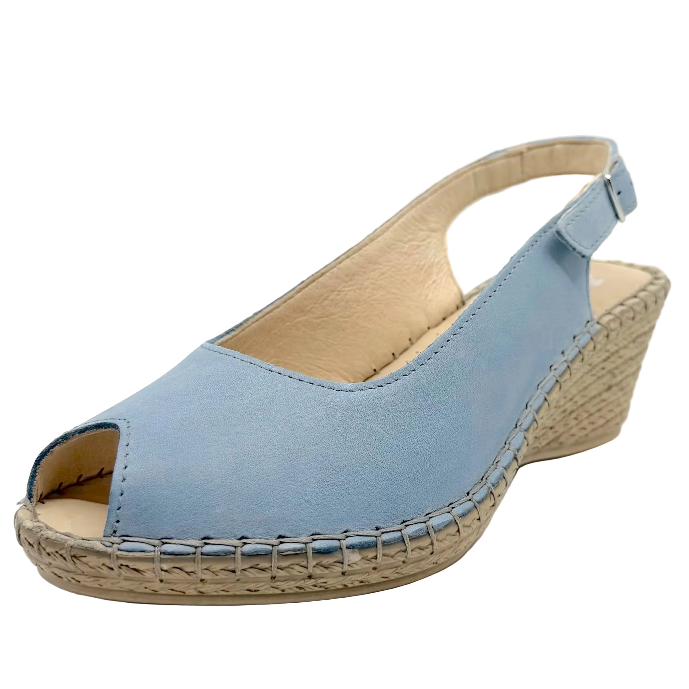 Sala Verese Classic Wedge Espadrilles Cielo Blue
