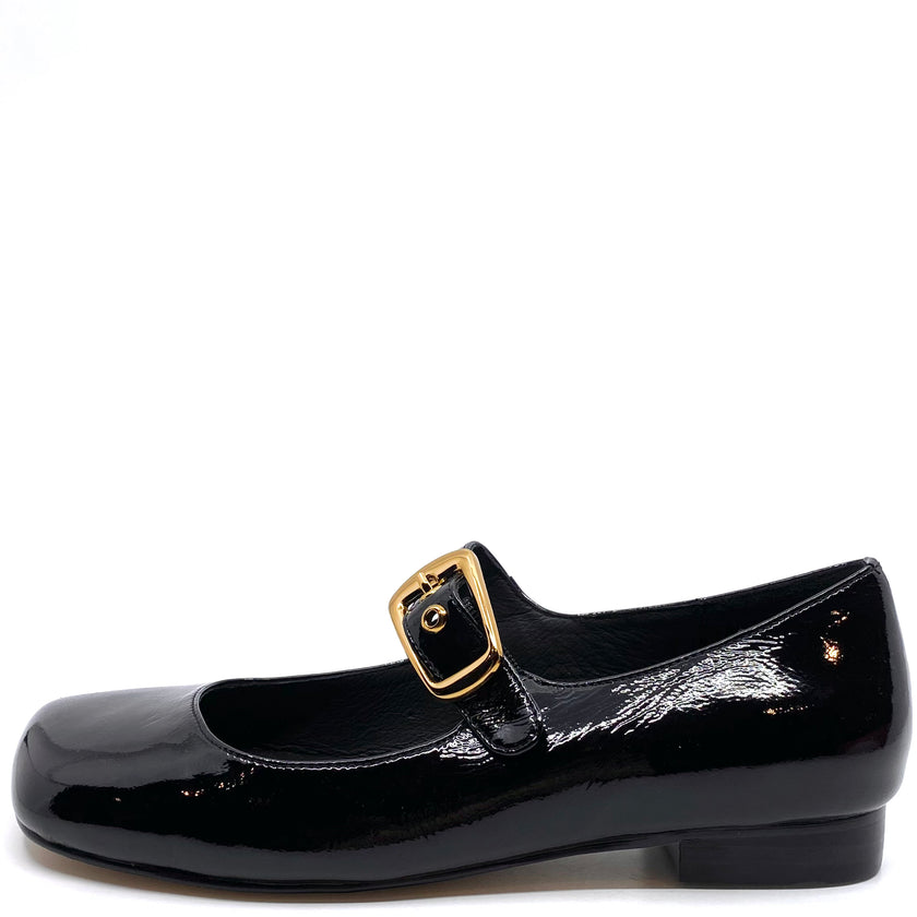 Tamara London Bern Ballet Flats Black Patent