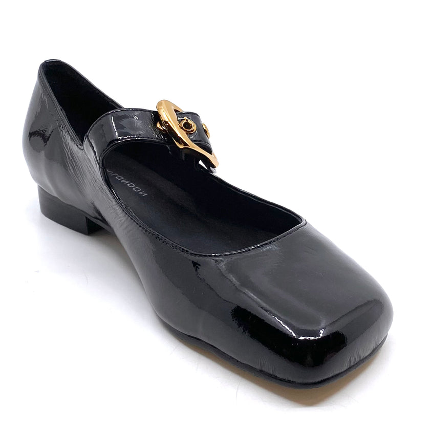 Tamara London Bern Ballet Flats Black Patent