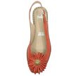 Sala Erica Flower Detail Espadrille Sandals Rosso Coral Red