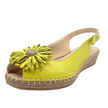 Sala Erica Flower Detail Espadrille Sandals Verde Green