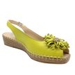 Sala Erica Flower Detail Espadrille Sandals Verde Green