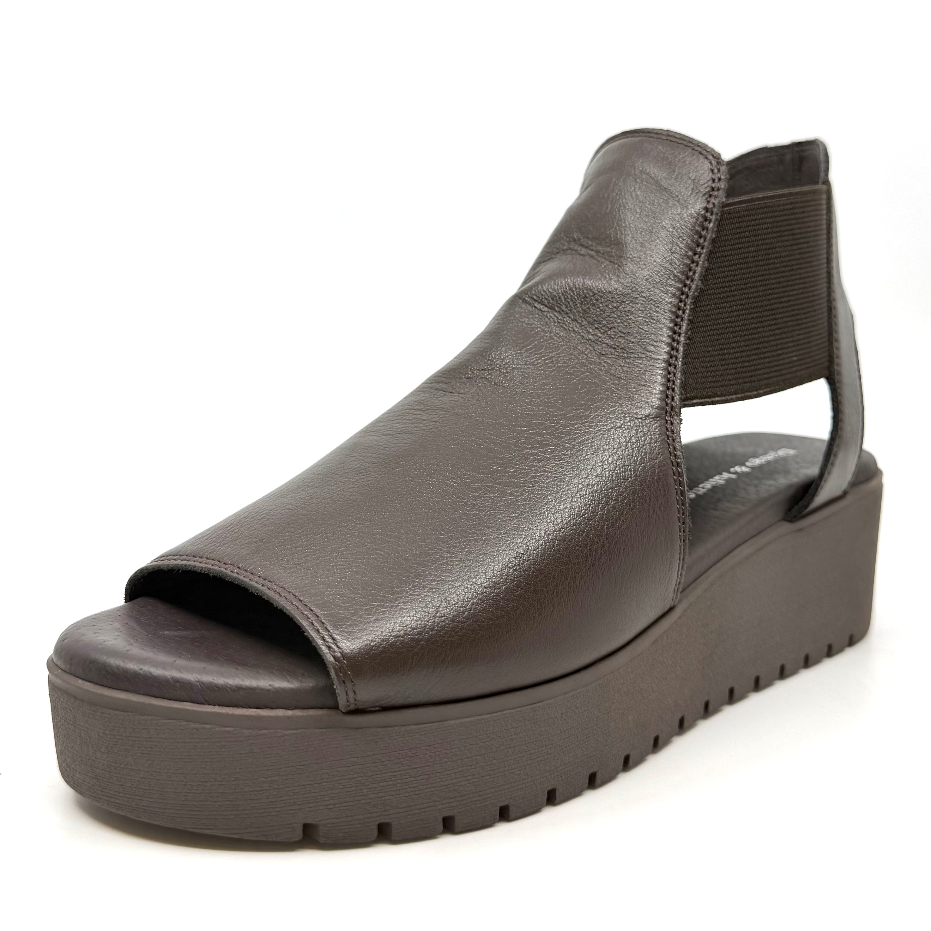 Django & Juliette Ozie Platform Sandals Choc Leather Choc Sole