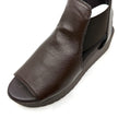 Django & Juliette Ozie Platform Sandals Choc Leather Choc Sole