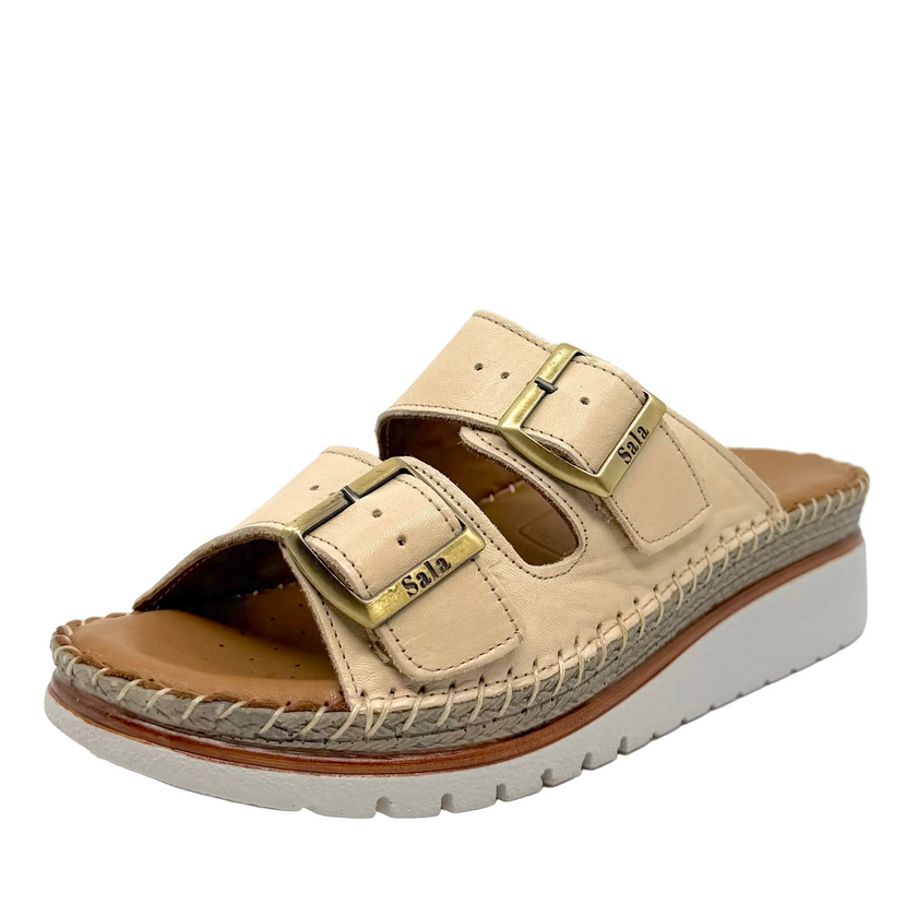 Sala Oasis Slides Beige Leather