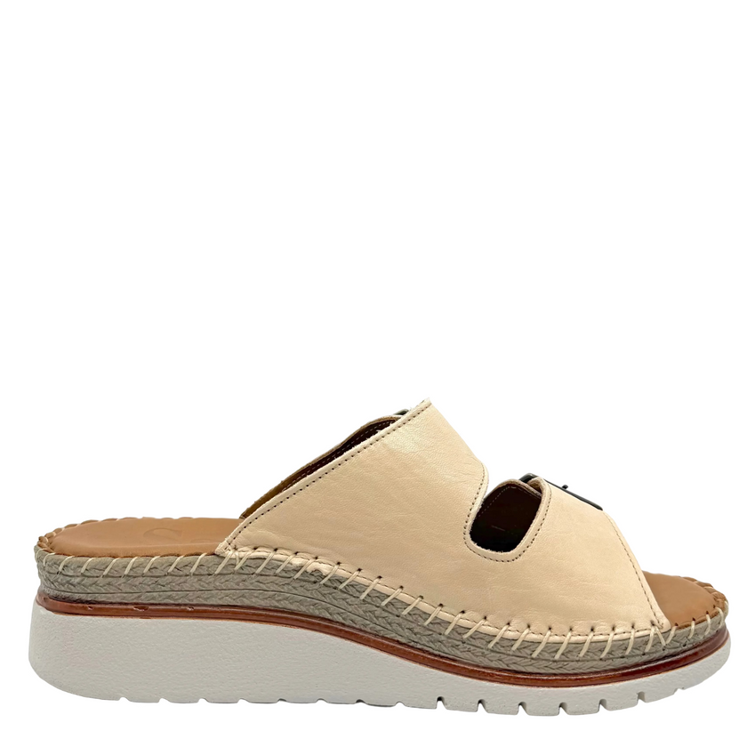 Sala Oasis Slides Beige Leather