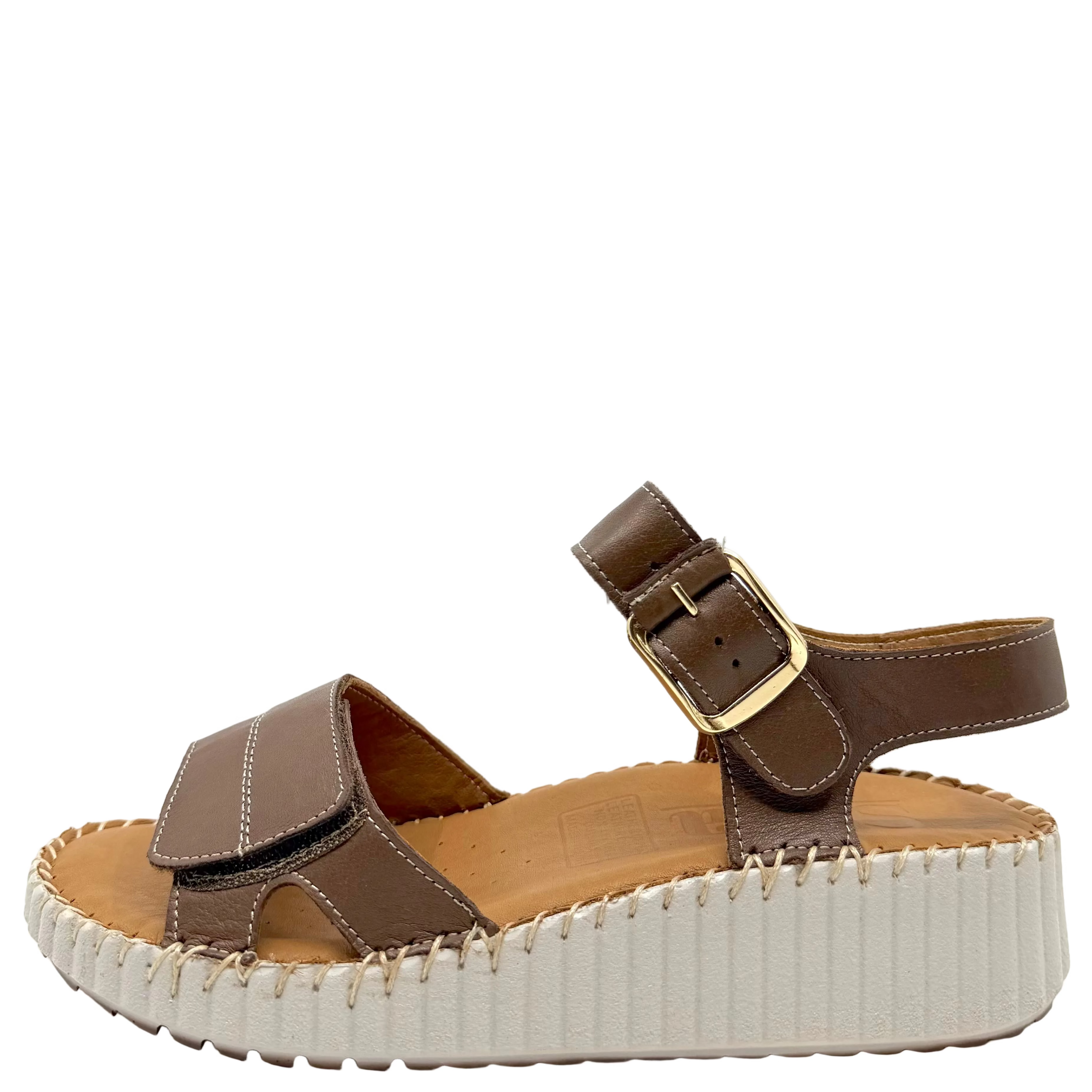 Sala Soho Sandals Praline Dark Brown Leather