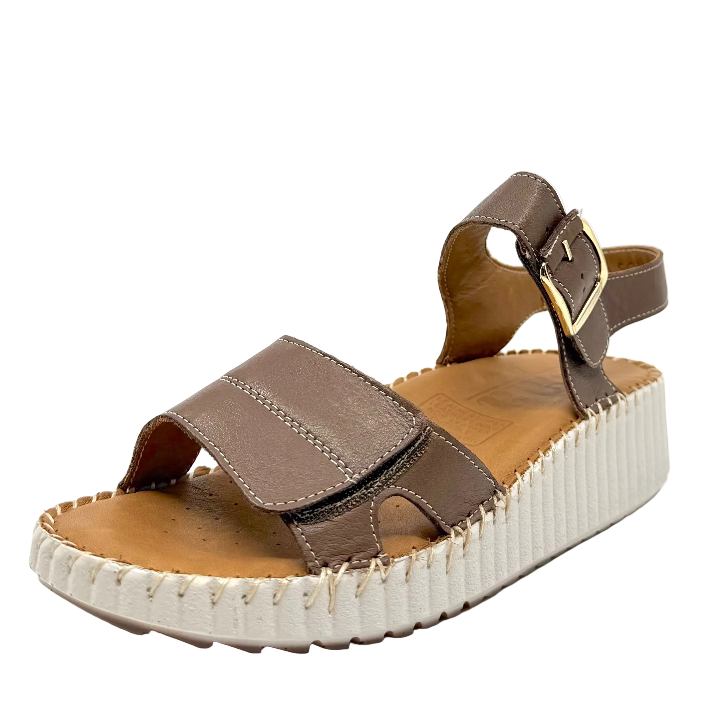 Sala Soho Sandals Praline Dark Brown Leather