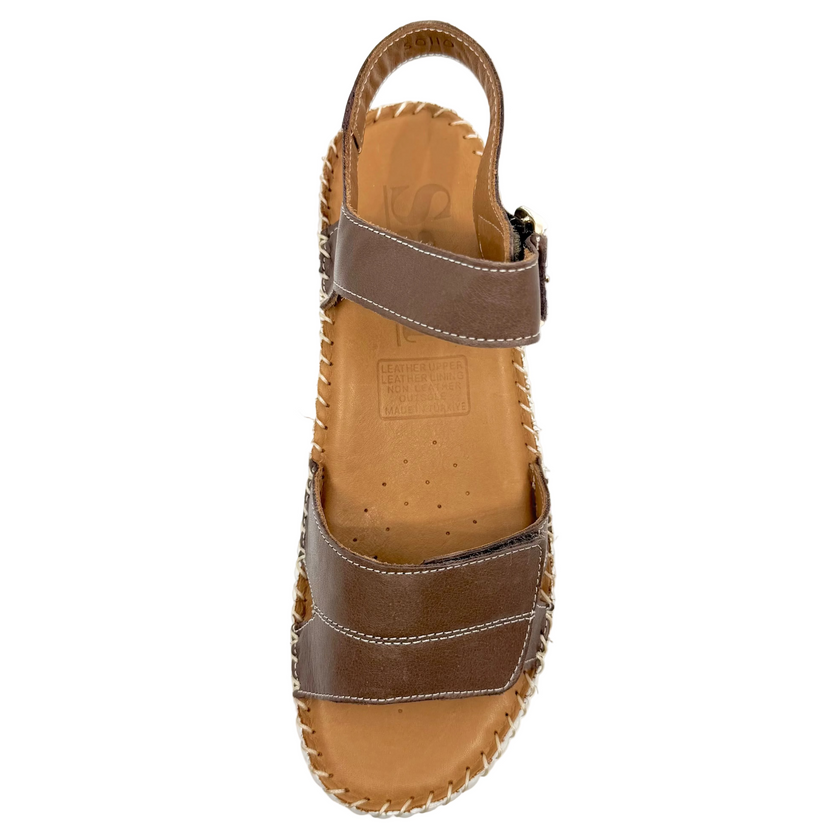 Sala Soho Sandals Praline Dark Brown Leather