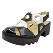 Fly London Trul Platform Geo Sandals Black/ White