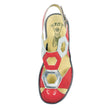 Fly London Trul Platform Geo Sandals Scarlet/ Silver
