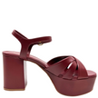 Sempre Di 148213 Platform Heels Merlot Leather