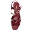 Sempre Di 148213 Platform Heels Merlot Leather