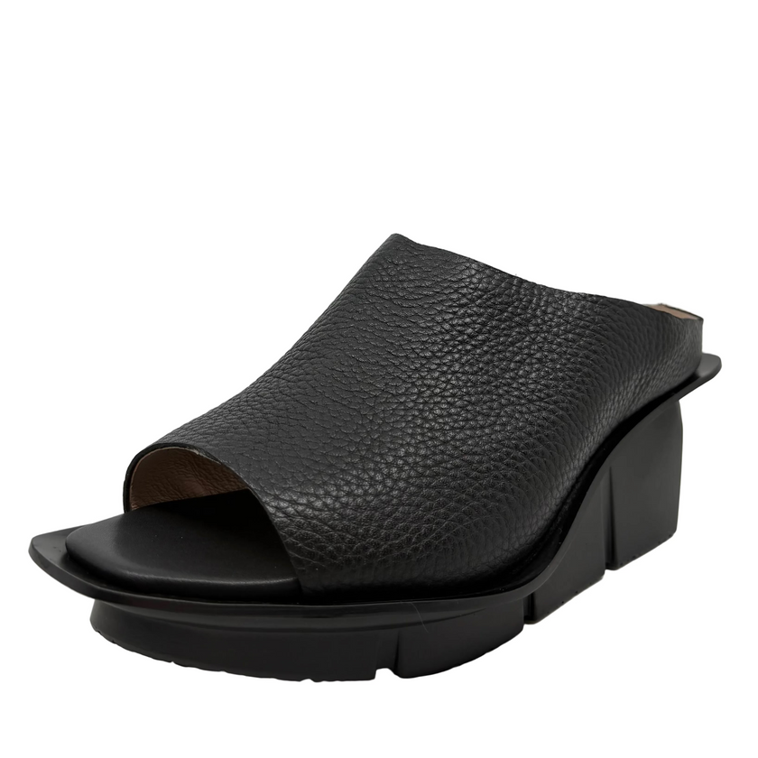 Nu by Neo Fiora Wedge Sandal Black Calf Leather