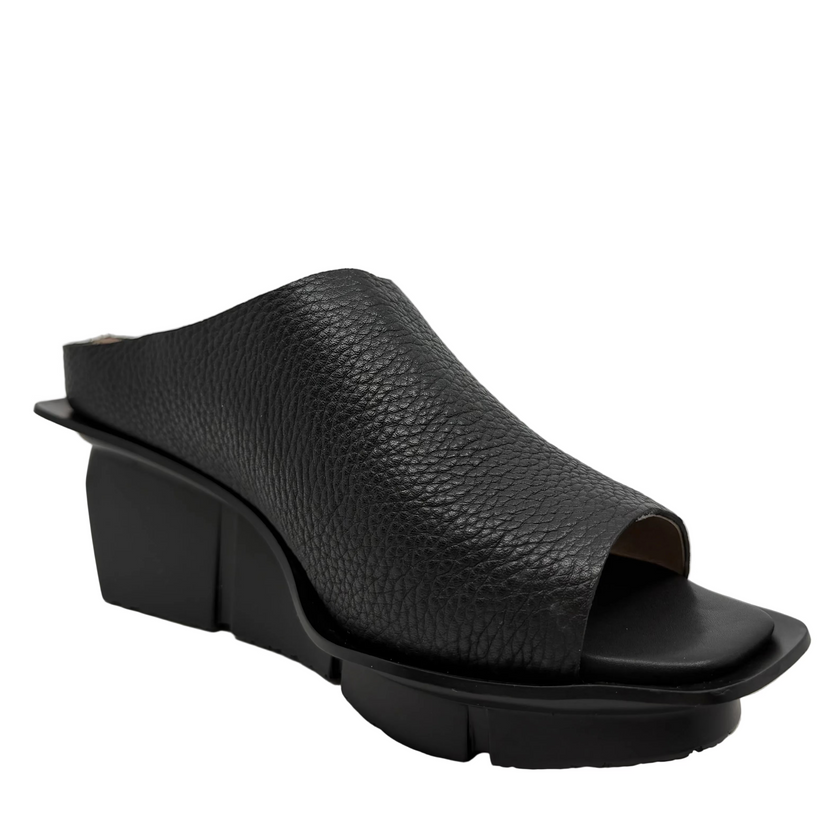 Nu by Neo Fiora Wedge Sandal Black Calf Leather