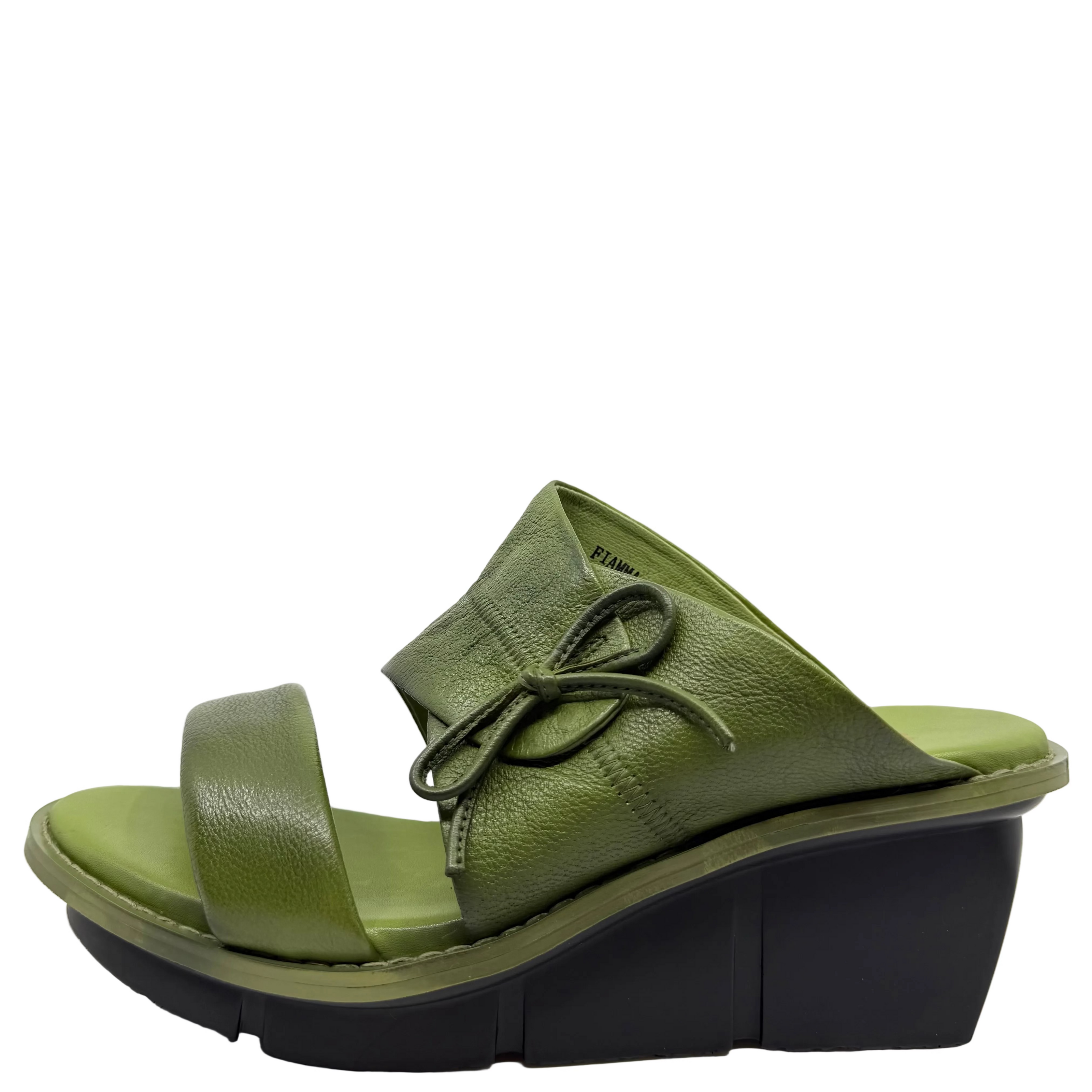 Nu by Neo Fiamma Wedge Sandal Avocado Distressed Leather