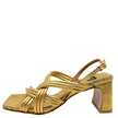 Neo AG-26037 Metallic Slingback Heels Gold/Gold Leather