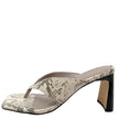 Sempre Di 960005 Heeled Thong Sandals Grey Python Leather