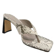 Sempre Di 960005 Heeled Thong Sandals Grey Python Leather