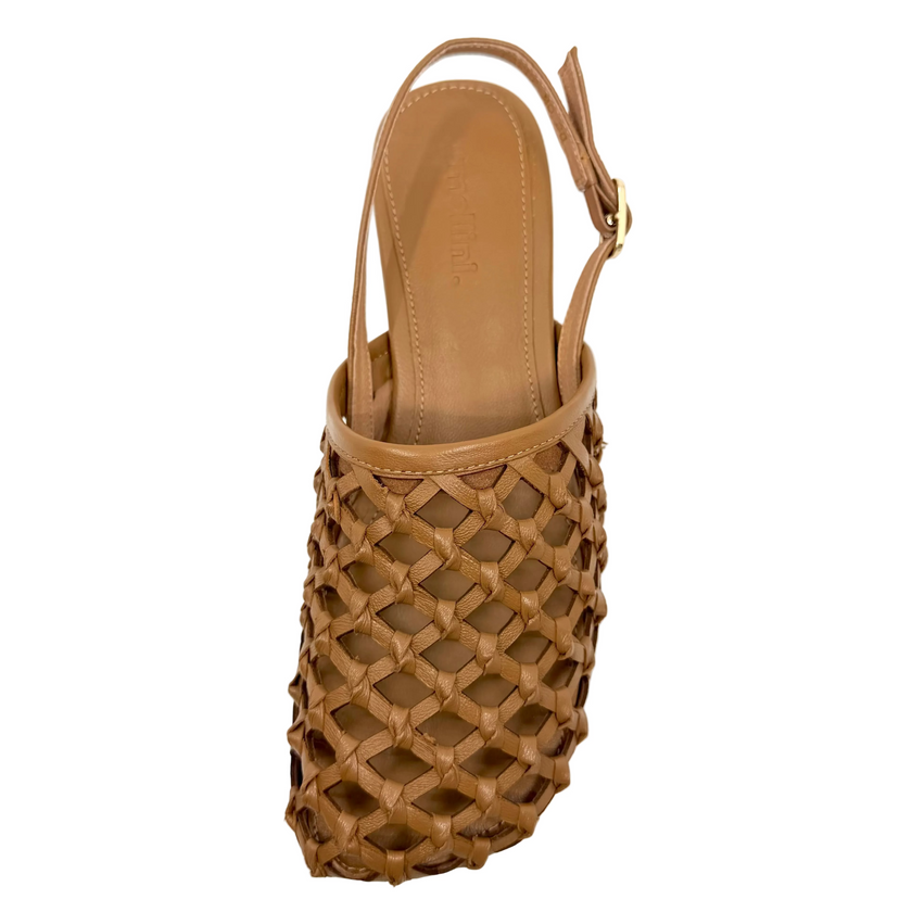 Mollini Paree Slingback Sandals Tan Leather