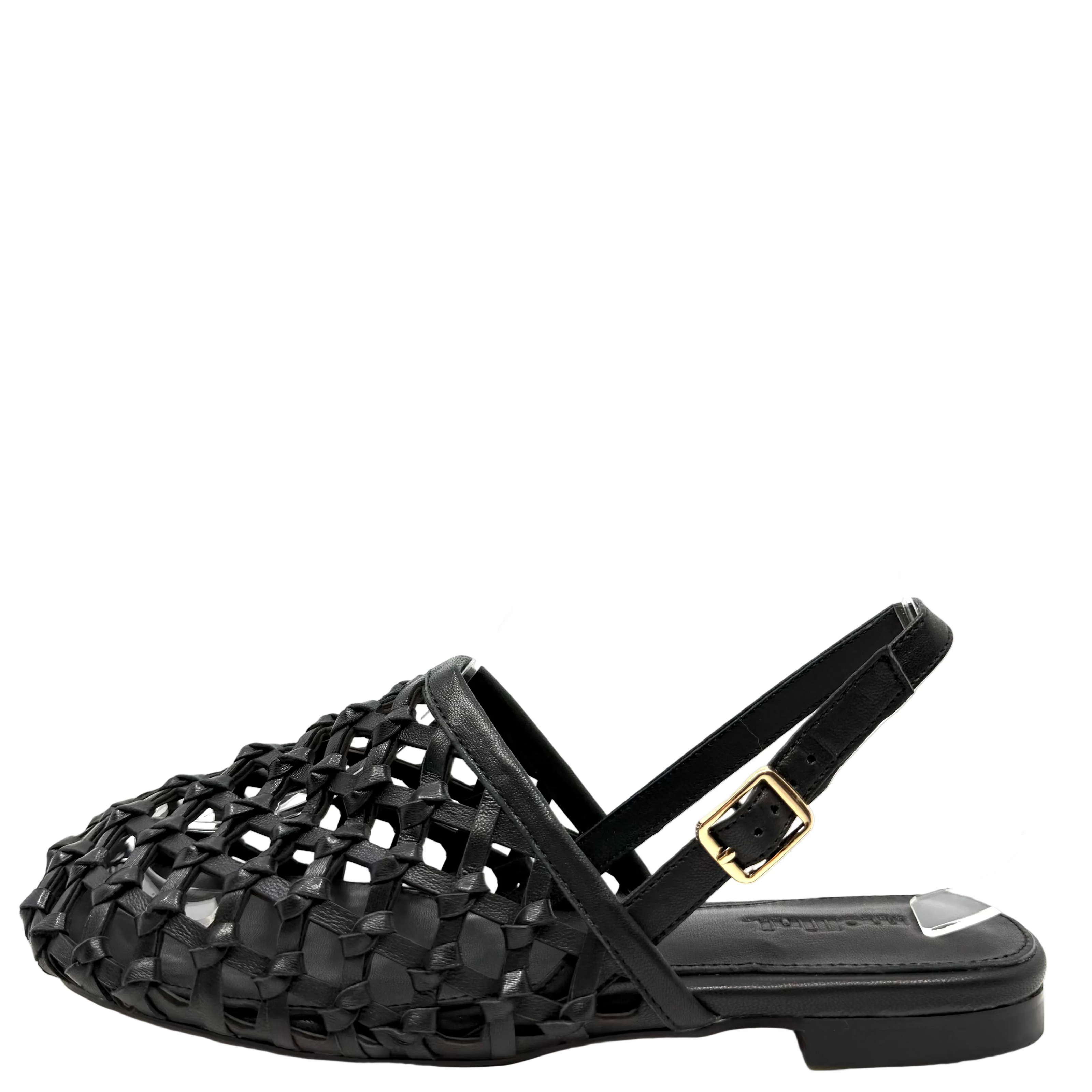 Mollini Paree Slingback Sandals Black Leather
