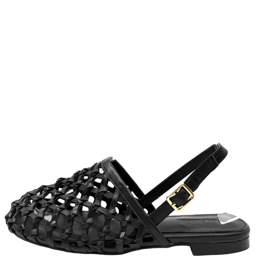 Mollini Paree Slingback Sandals Black Leather