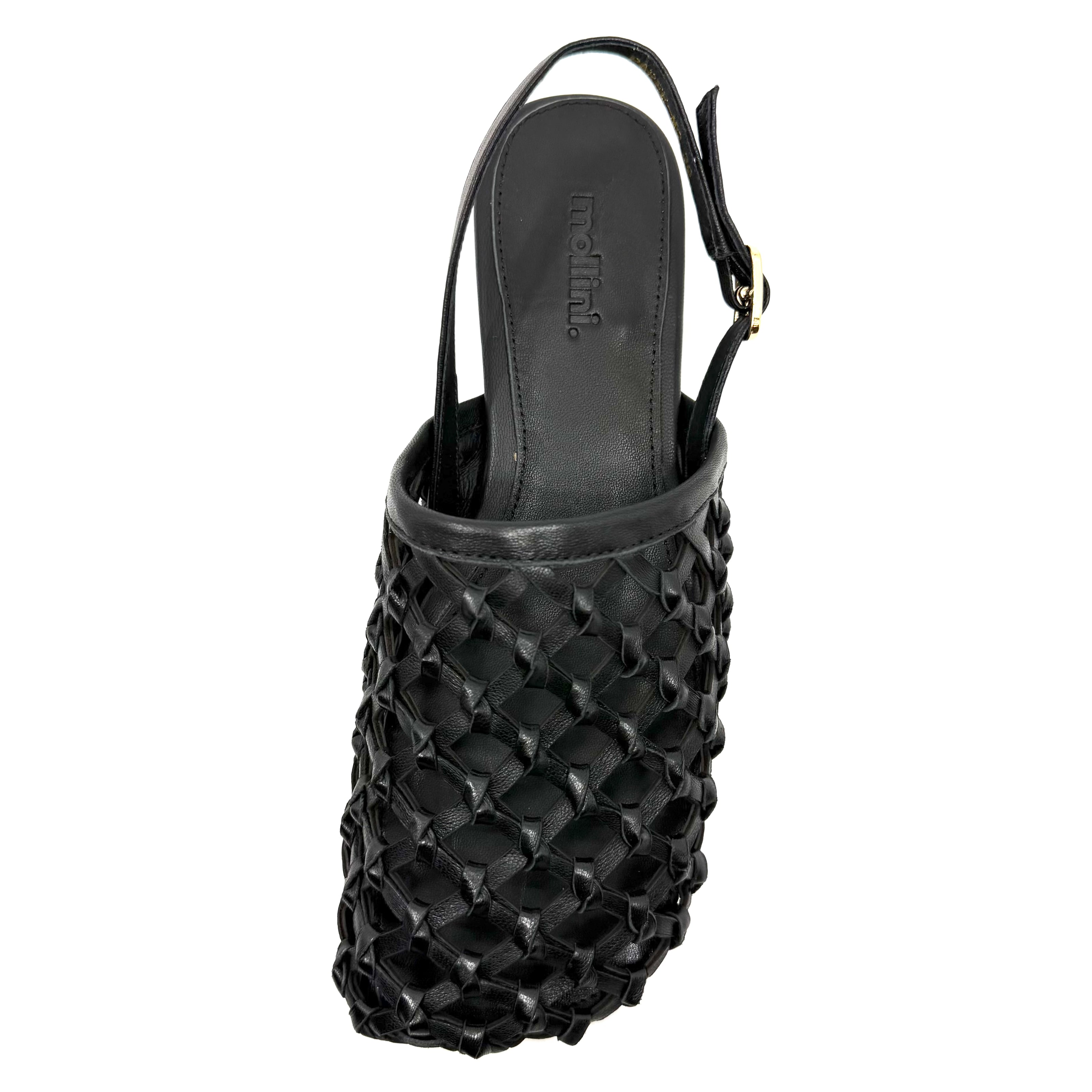 Mollini Paree Slingback Sandals Black Leather