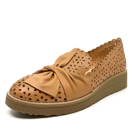 Top End Omilla Flatform Loafer Dk Tan/Lt Choc Sole Leather
