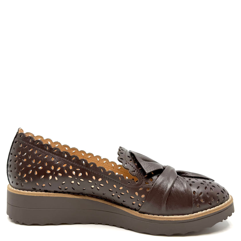 Top End Omilla Flatform Loafer Choc/Choc Leather
