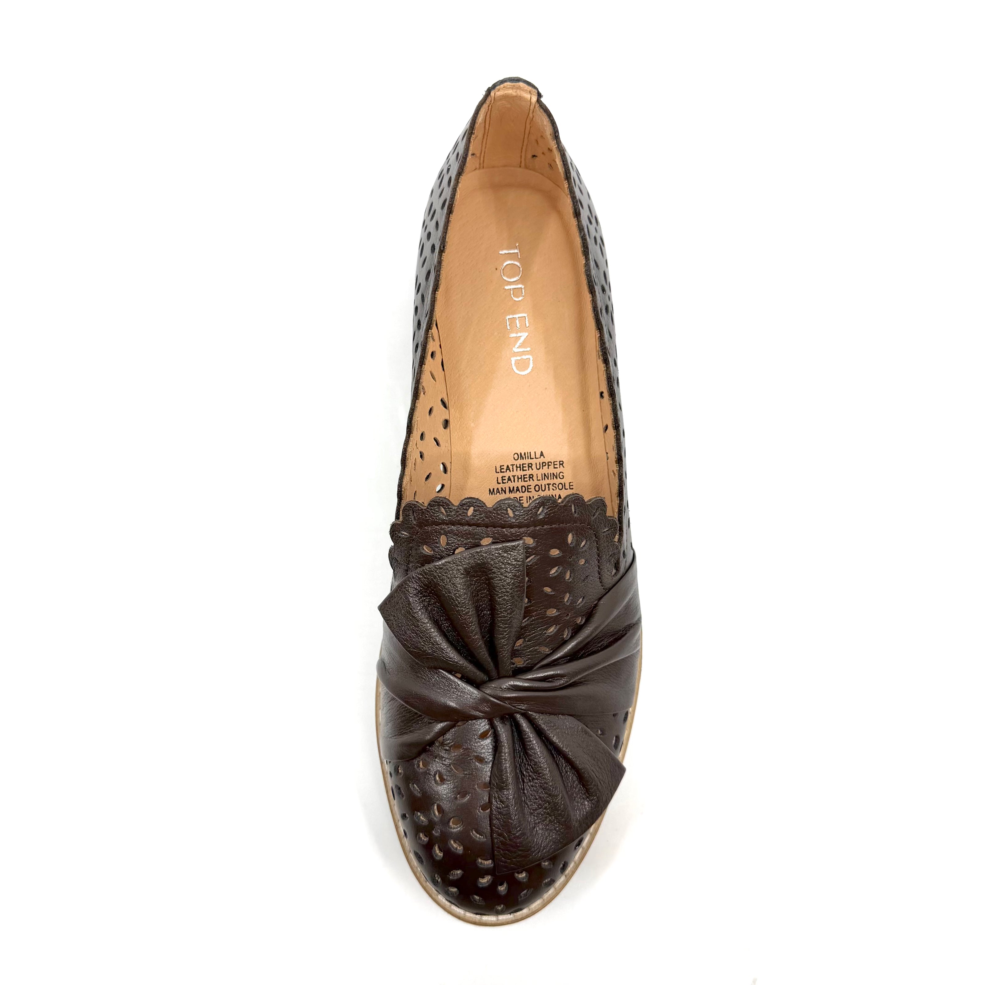 Top End Omilla Flatform Loafer Choc/Choc Leather