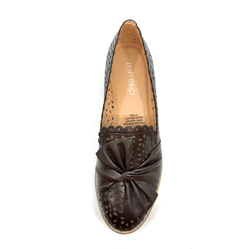Top End Omilla Flatform Loafer Choc/Choc Leather