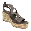 Django & Juliette Oxlie Wedge Heels Chocolate Leather