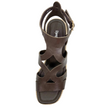 Django & Juliette Oxlie Wedge Heels Chocolate Leather